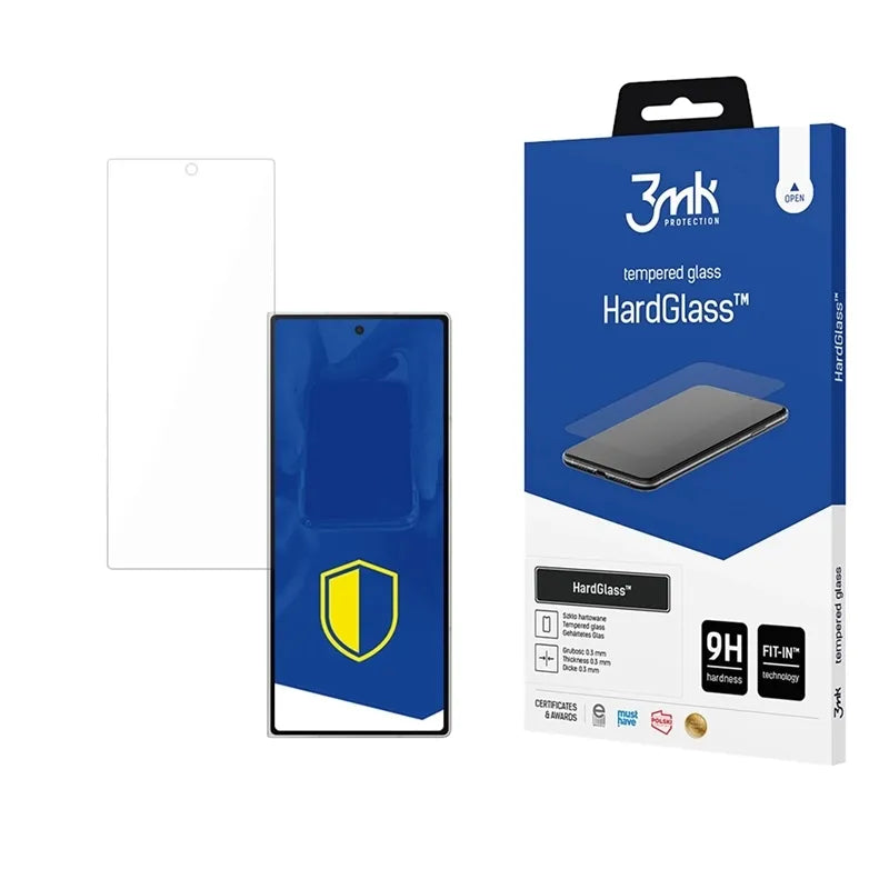 3mk HardGlass - grūdintas stiklas, skirtas Samsung Galaxy Z Fold 7 (priekinis)