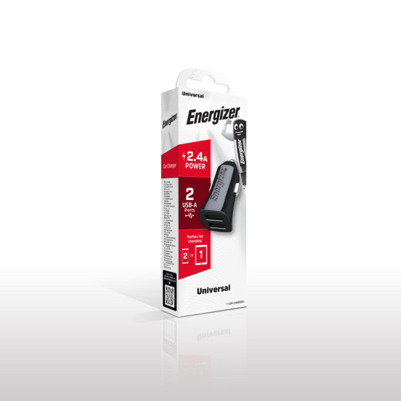 Energizer Classic - Automobilinis įkroviklis 2x USB-A 2.4A 12W (juodas)