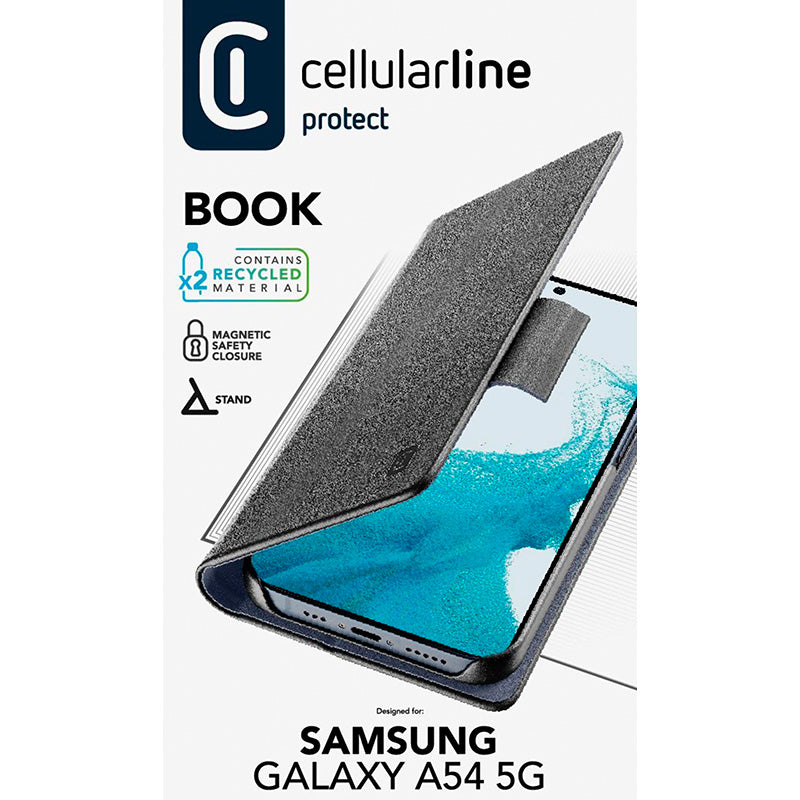 Cellularline knygelinis dėklas – dėklas, skirtas Samsung Galaxy A54 5G (juodas)