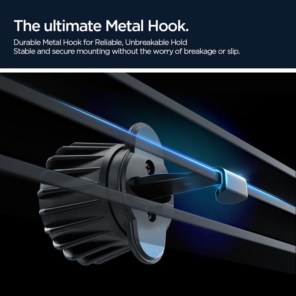 Spigen MFT13 Magnetinis automobilinis laikiklis prietaisų skydeliui ir ventiliacijos grotelėms MagSafe (Juodas)