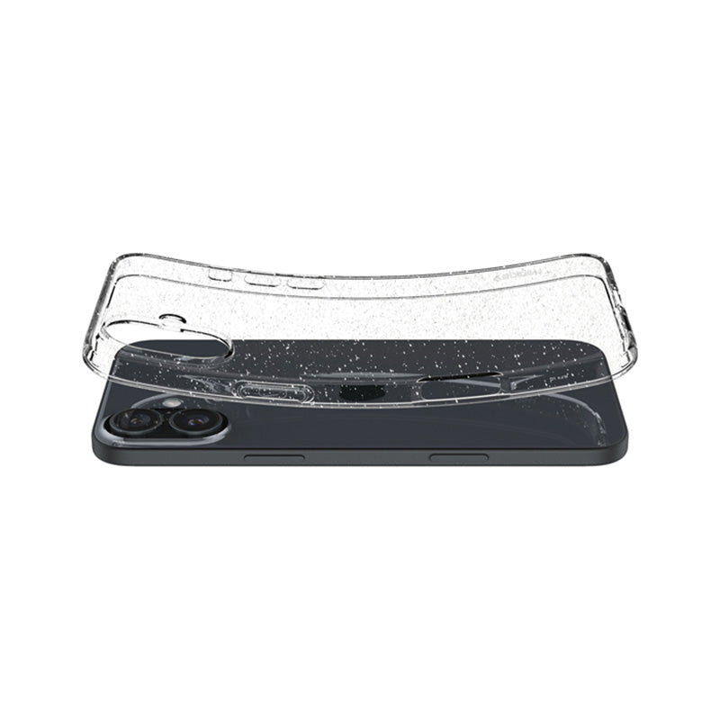 Spigen Liquid Crystal Glitter – „iPhone 16“ dėklas (skaidrus)