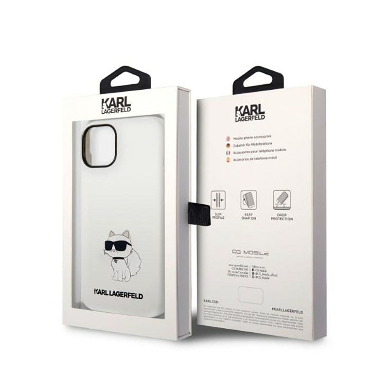 Karl Lagerfeld Silicone NFT Choupette – Dėklas, skirtas iPhone 14 Plus (baltas)