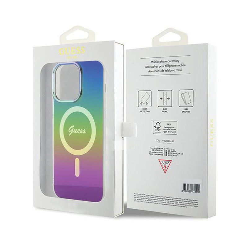 Guess IML Iridescent MagSafe – „iPhone 15 Max“ dėklas (spalva)