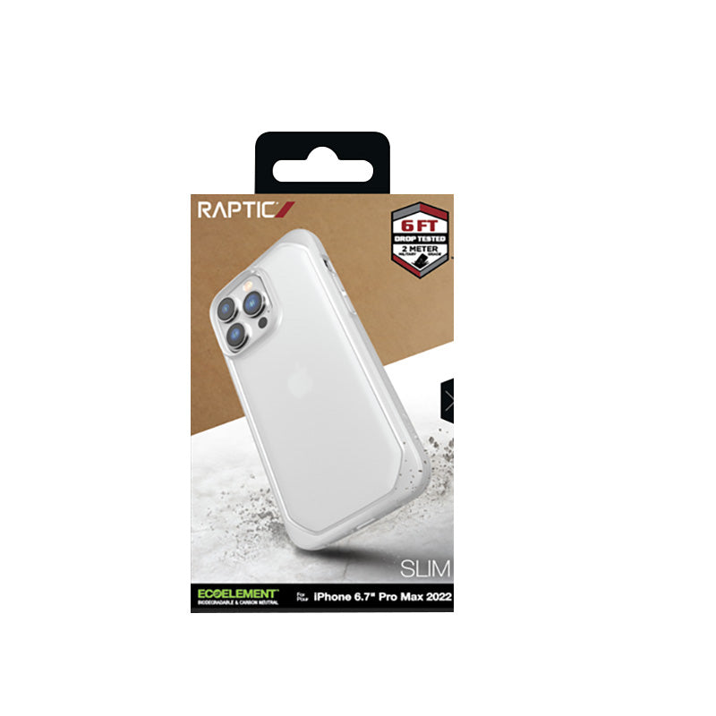 X-Doria Raptic Slim – Biologiškai skaidomas dėklas, skirtas „iPhone 14 Pro Max“ (skaidrus)