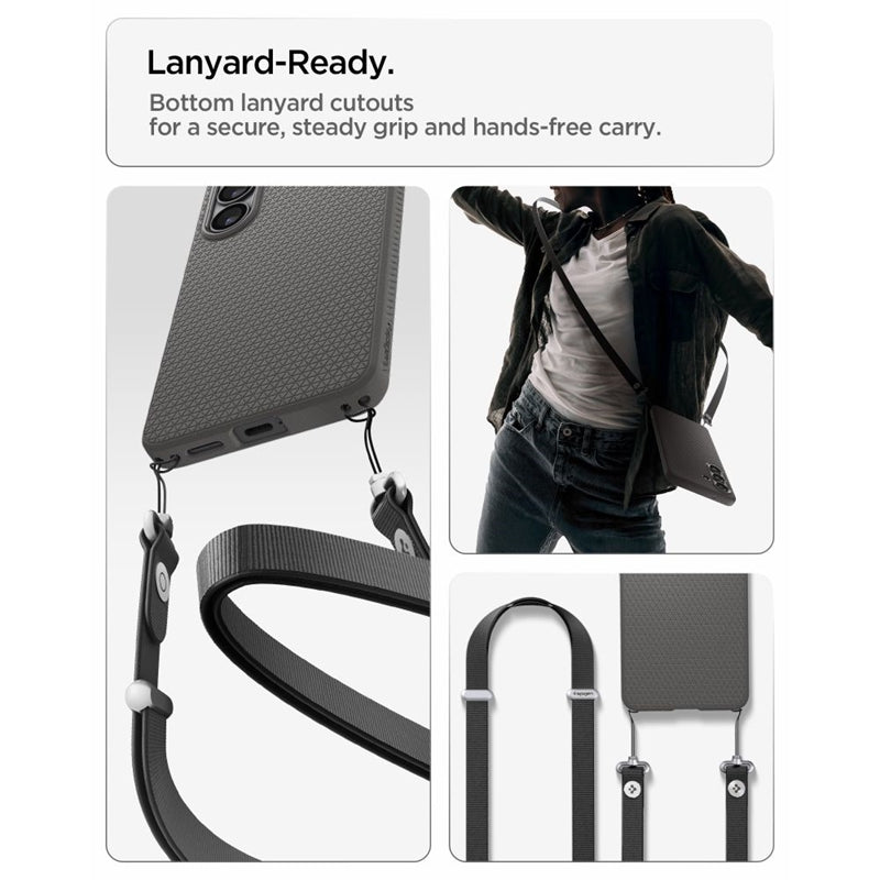 Spigen Liquid Air Mag MagSafe - dėklas, skirtas Samsung Galaxy S26 (Marble Gray)