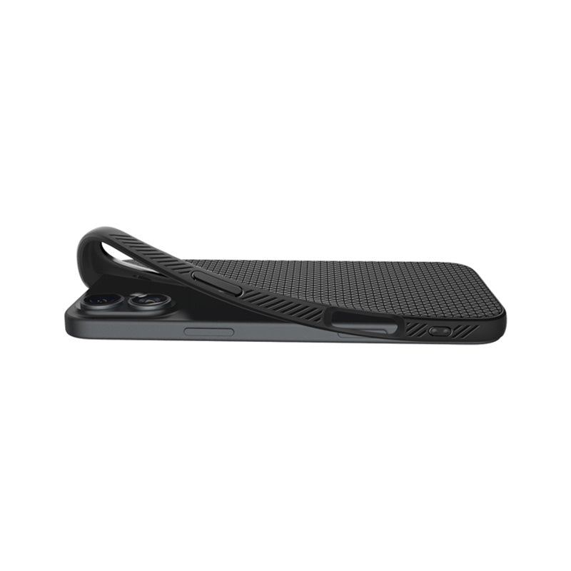 Spigen Liquid Air – dėklas skirtas iPhone 16 (matinė juoda)