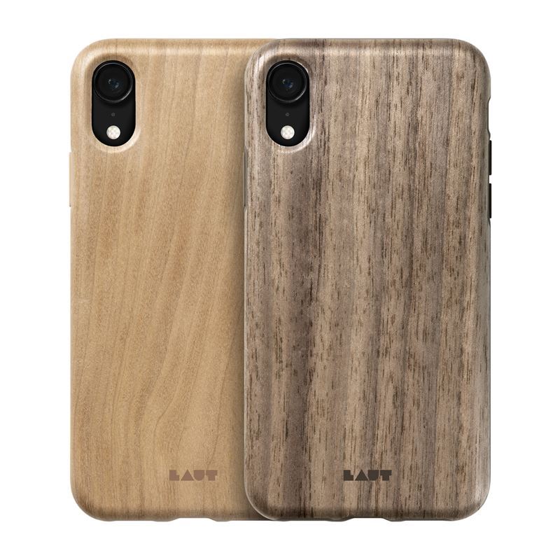 Pagal PINNACLE – dėklas skirtas iPhone XR su natūraliu medžiu (vyšnios mediena)
