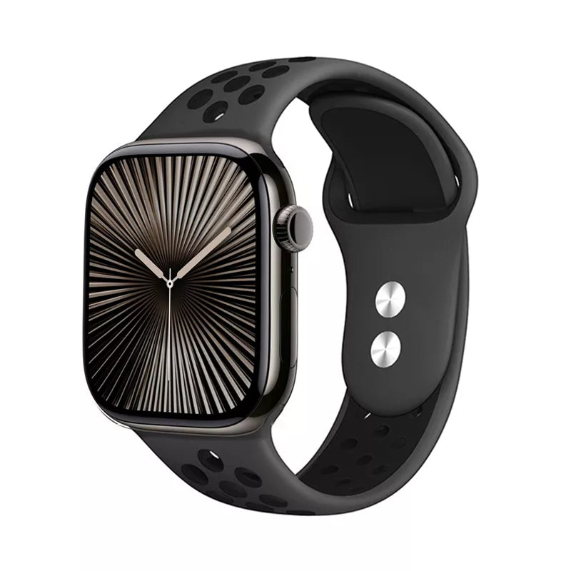 "Crong Duo Sport" - dirželis, skirtas "Apple Watch" 44/45/46/49 mm (pilkas/juodas)