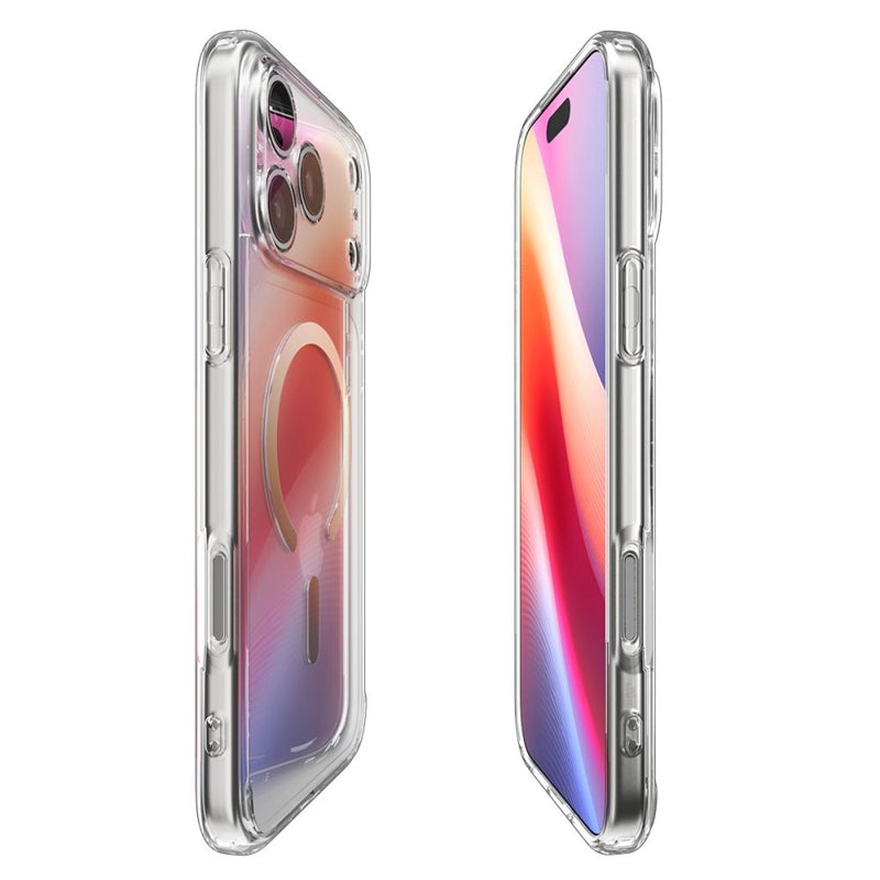 Spigen Ultra Hybrid Mag MagSafe - Dėklas iPhone 17 Pro (Skaidrus/Auksinis)