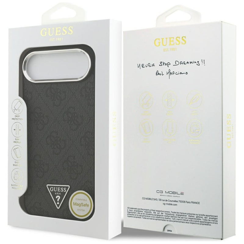 Guess 4G Triangle Logo MagSafe dėklas iPhone Air (juodas)