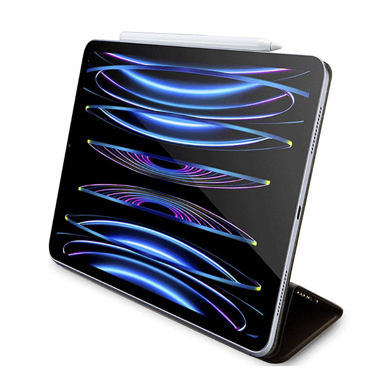 Guess 4G Stripe Allover – dėklas, skirtas iPad Pro 12.9" (2022–2020) (rudos spalvos)