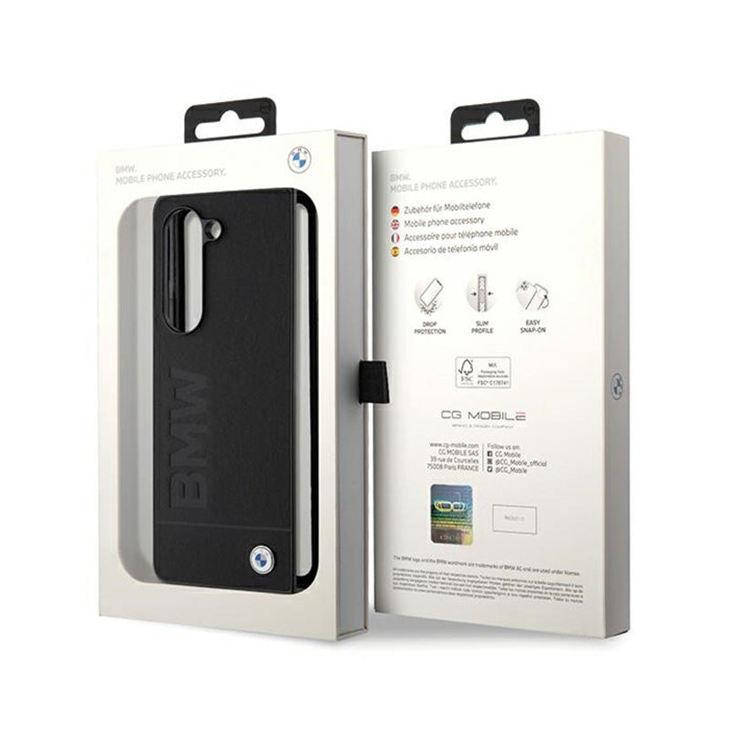 BMW Signature Logo Imprint – Dėklas Samsung Galaxy Z Fold 5 (juodas)