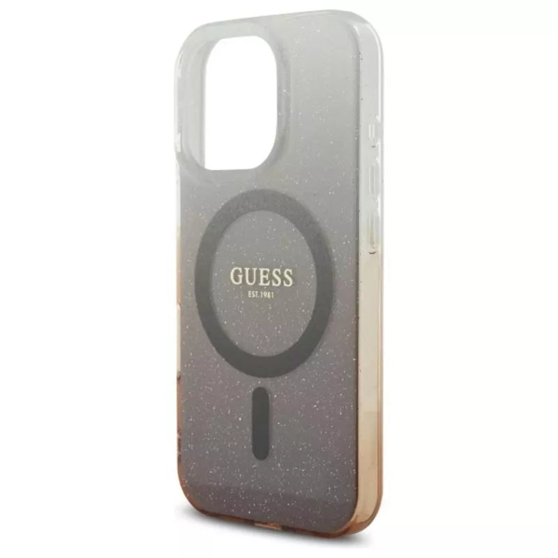 Guess IML Žėrintis Gradientinis MagSafe dėklas iPhone 16 Pro Max (Ruda)