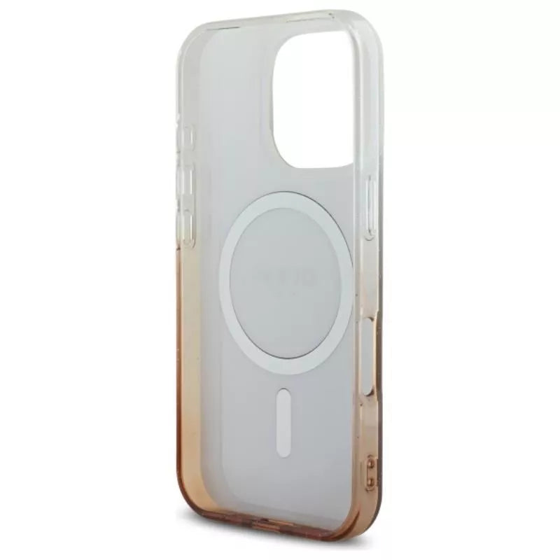Guess IML Žėrintis Gradientinis MagSafe dėklas iPhone 16 Pro Max (Ruda)