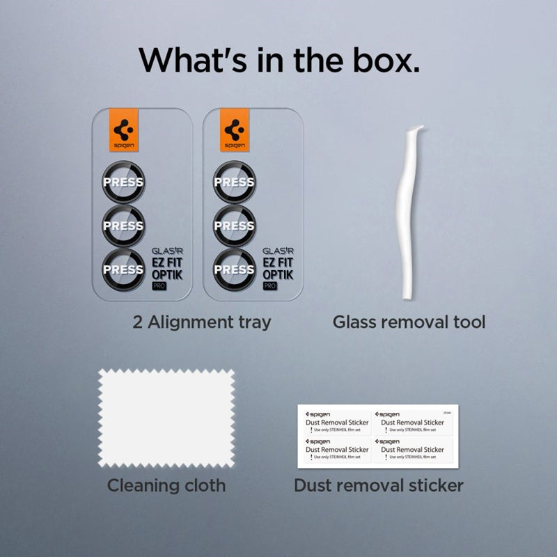 Spigen Optik Pro HD GLAS.TR EZ Fit fotoaparato apsauga 2 vnt. – lęšių apsauga, skirta „Samsung Galaxy Z Fold 7“ (2 vnt.) (juoda)