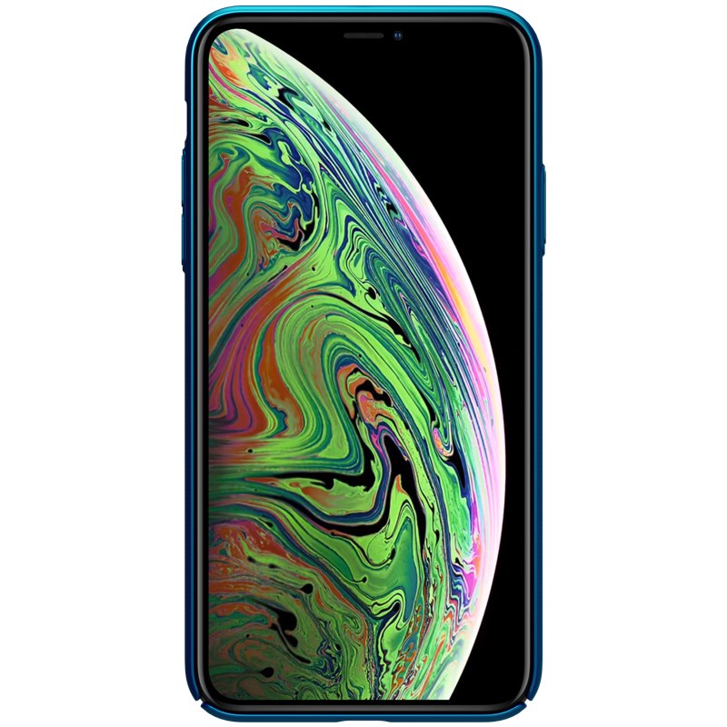 Nillkin Super Frosted Shield – dėklas Apple iPhone 11 Pro Max su išpjova logotipui (povo mėlyna)