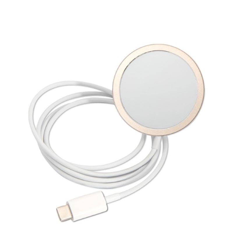 Guess Bundle Pack MagSafe 4G – Dėklas iPhone 14 Pro + MagSafe įkroviklis (juoda/auksinė)
