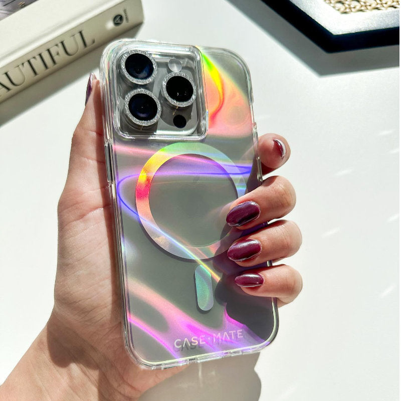 Case-Mate Soap Bubble MagSafe – „iPhone 15 Plus“ dėklas (perlamutrinis)