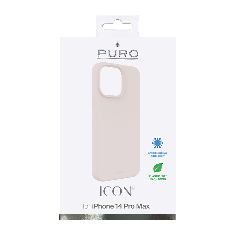 PURO ICON dangtelis - "iPhone 14 Pro Max" dėklas (rožinis smėlis)
