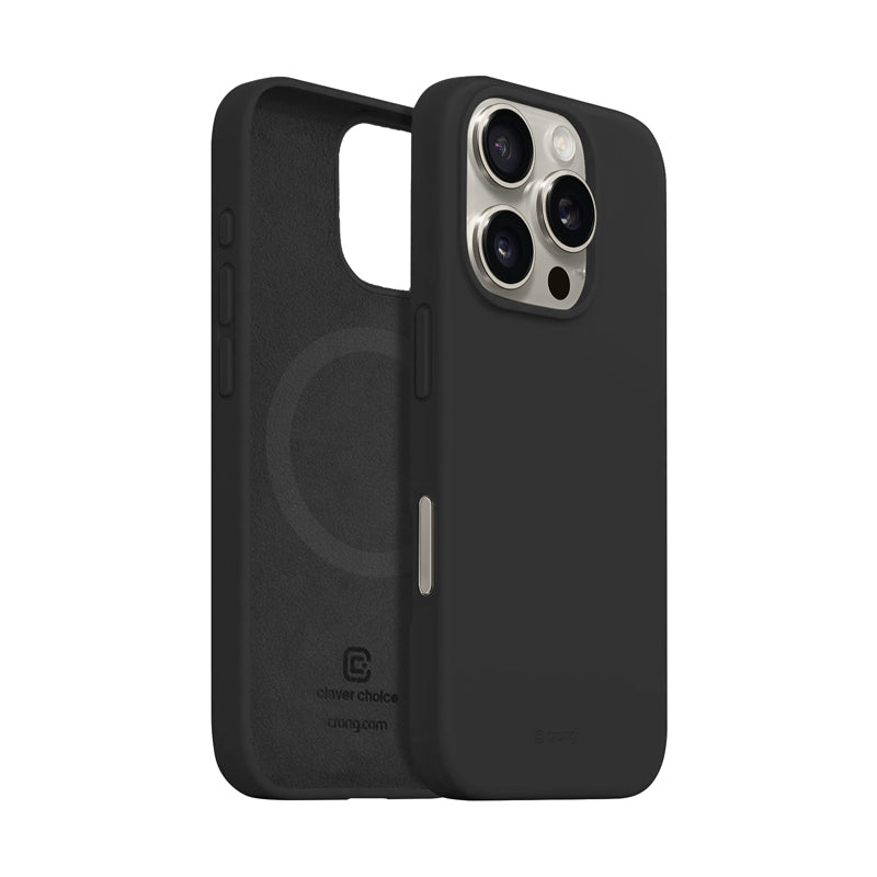 Crong Spalvos Apsauginis dėklas Magnetic - iPhone 16 Pro MagSafe dėklas (Juodas)