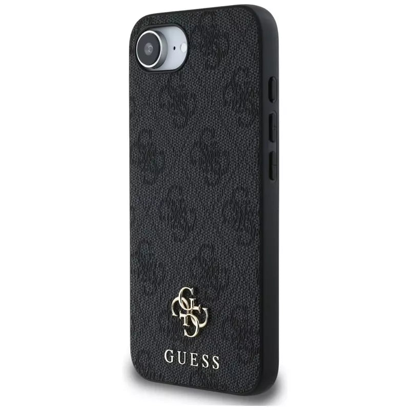 Guess 4G Small 4G ir Klasikinis MagSafe – dėklas, skirtas iPhone 16e (juodas)