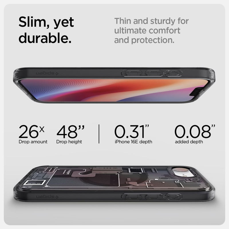 Spigen Ultra Hybrid Mag MagSafe - Dėklas iPhone 17e / 16e (Zero One Black)