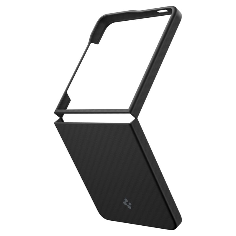 Spigen Airskin Aramid – Dėklas, skirtas Samsung Galaxy Z Flip 7 (juodas)