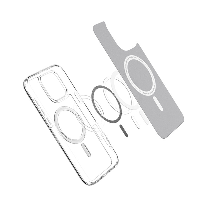 Spigen Ultra Hybrid Mag MagSafe – dėklas skirtas iPhone 16 Pro (baltas)