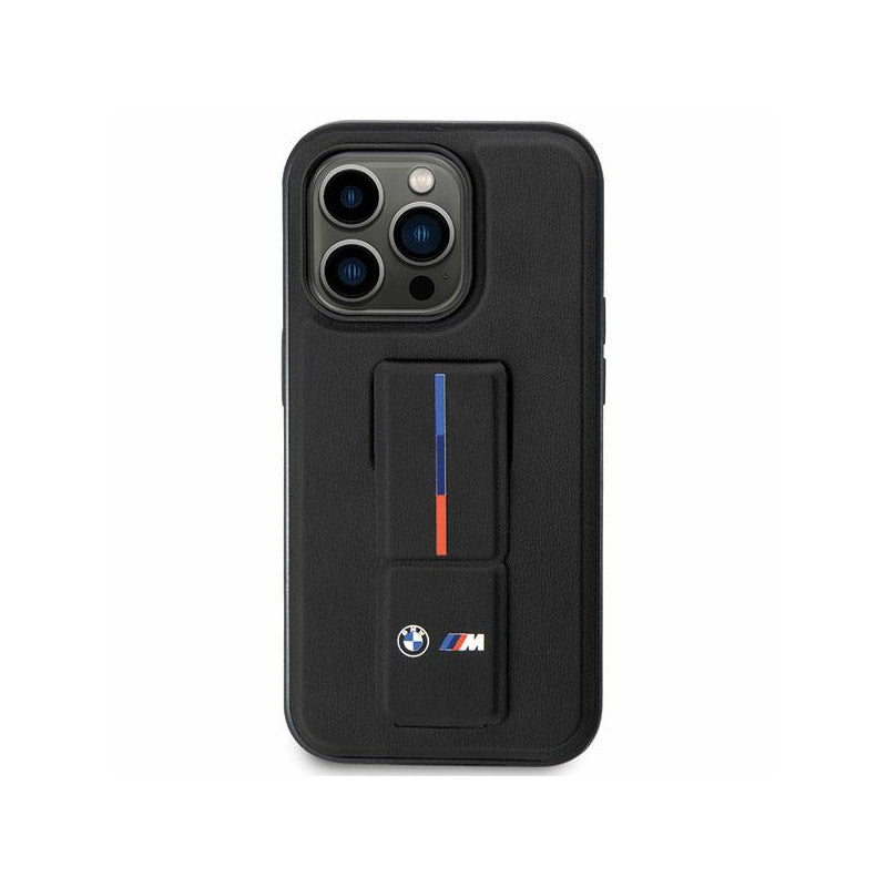 BMW Grip Stand Hot Stamp – dėklas, skirtas „iPhone 14“ (juodas)