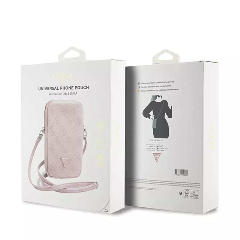 Guess Zip 4G Triangle – Rožinis dėklas telefonui