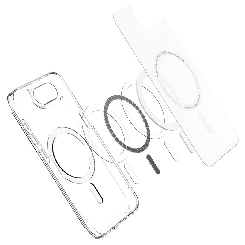 Spigen Ultra Hybrid Mag MagSafe dėklas iPhone 17e / 16e (Frost White)