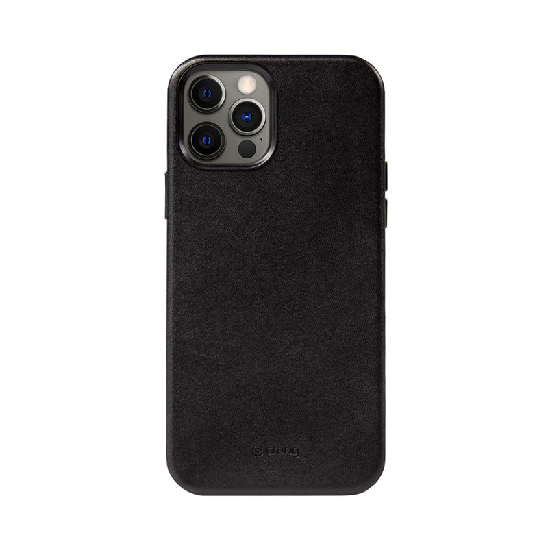 Crong Essential Cover Magnetic - iPhone 12 Pro Max MagSafe odos dėklas (juodas)