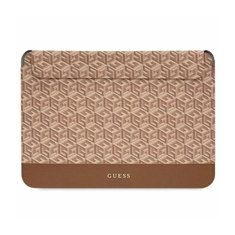 Guess GCube Stripes kompiuterio dėklas – 14 colių nešiojamojo kompiuterio dėklas (ruda)