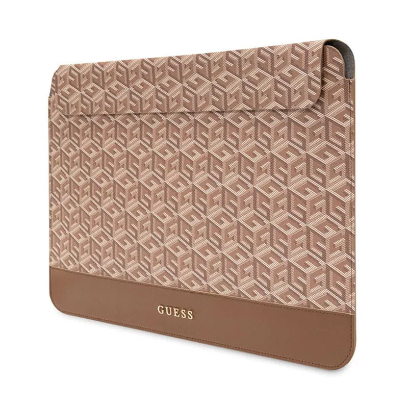 Guess GCube Stripes kompiuterio dėklas – 14 colių nešiojamojo kompiuterio dėklas (ruda)