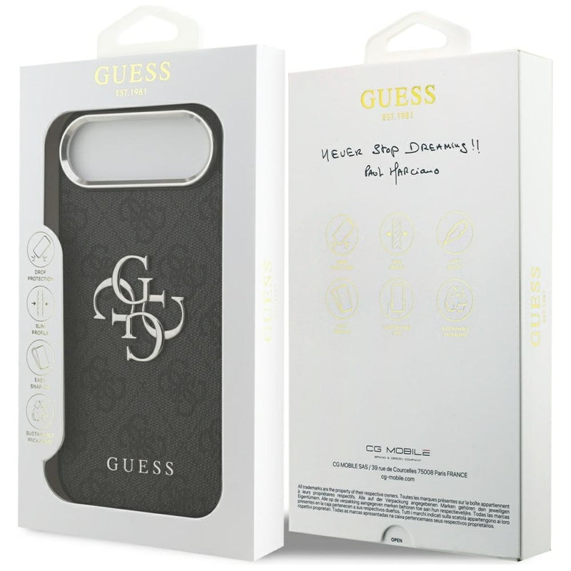 Guess 4G Big 4G Classic Logo dėklas iPhone Air (Juoda / Sidabrinė)