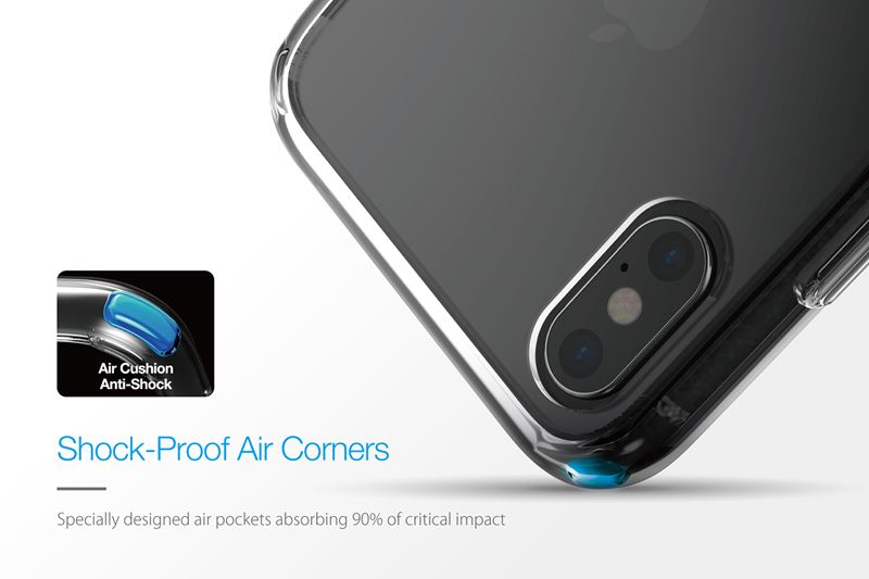 Just Mobile Tenc Air dėklas, skirtas iPhone Xs Max (krištolo juoda)