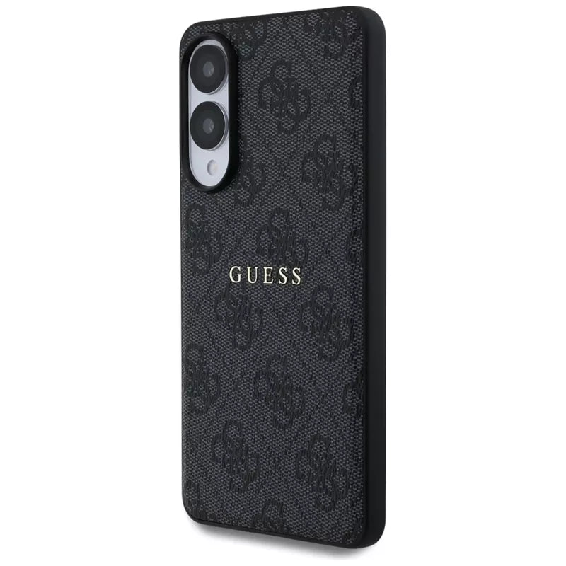 Guess 4G Ring Classic Logo MagSafe - Dėklas Samsung Galaxy S25 Edge (juodas)