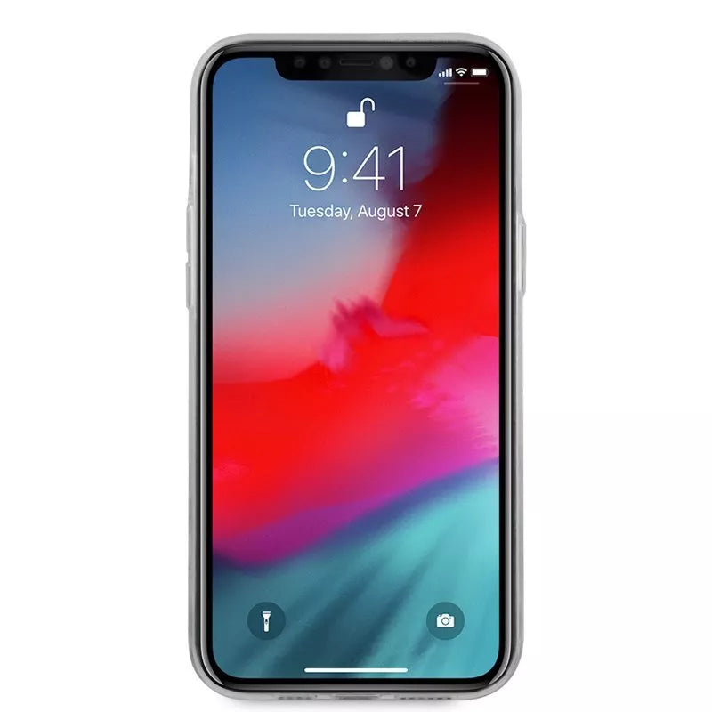 Guess Trikampio logotipas - Dėklas iPhone 12 Pro Max (juodas)
