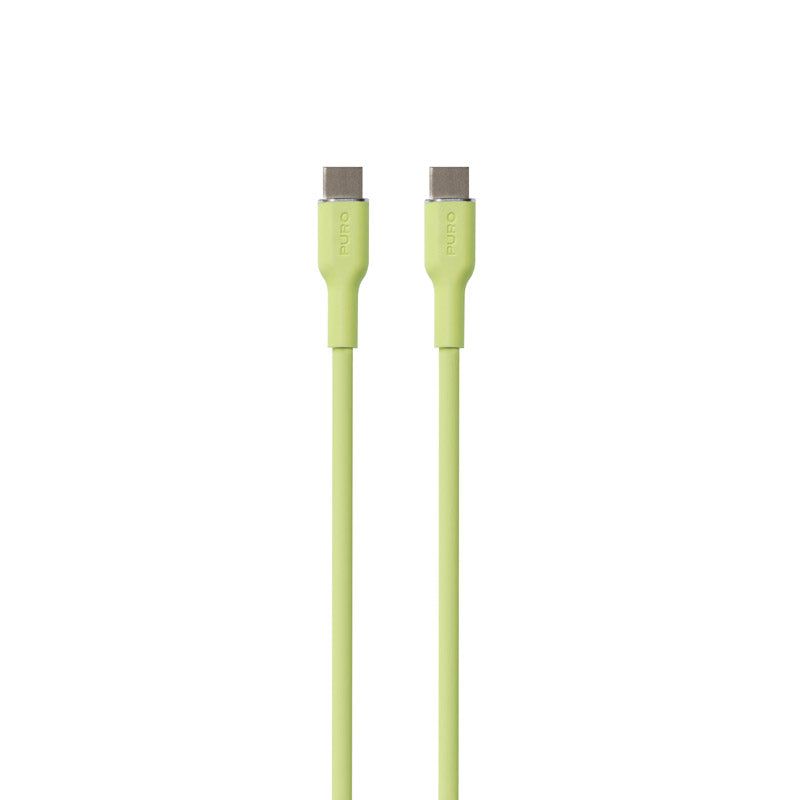 PURO ICON Soft Cable – USB-C to USB-C laidas 1,5 m (Matcha Green)