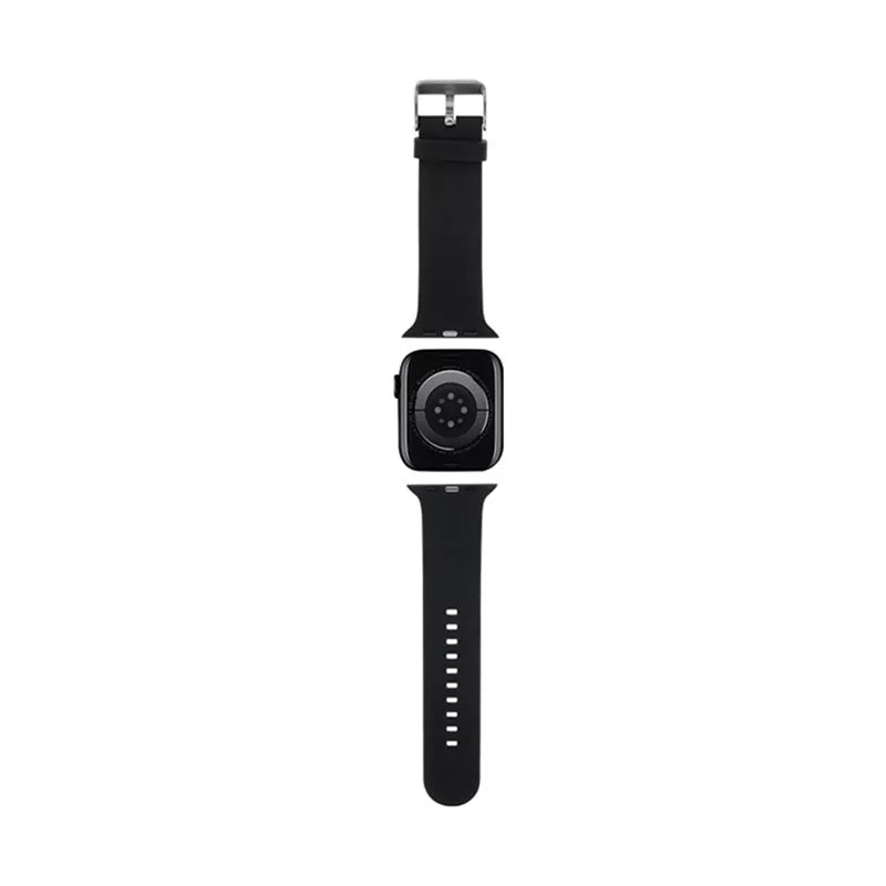 Karl Lagerfeld 3D guminis Karl galvos NFT - Apple Watch 42/44/45/49 mm dirželis (juodas)