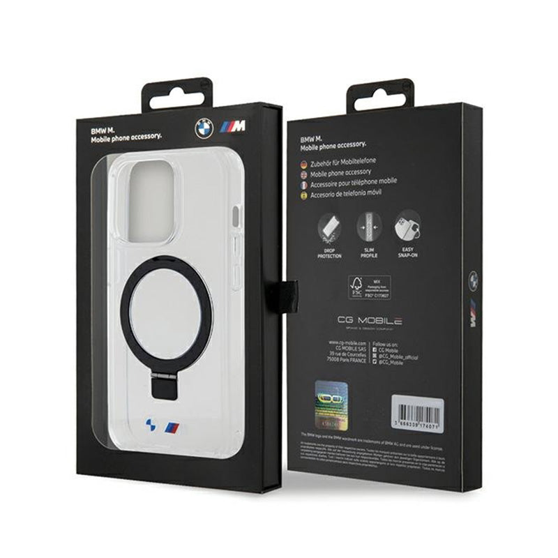 BMW žiedo stovas M kolekcija MagSafe – dėklas, skirtas iPhone 15 Pro (skaidrus)