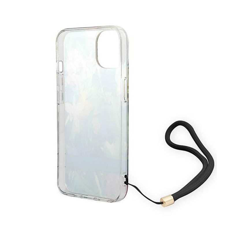 Guess Flower Cord – dėklas, skirtas „iPhone 14“ (mėlynas)