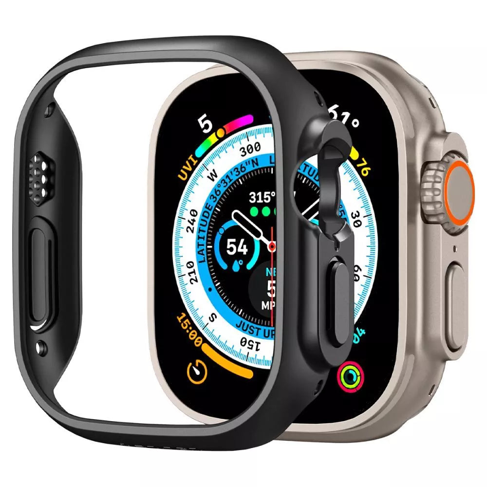 Spigen Thin Fit – dėklas skirtas „Apple Watch Ultra 49 mm“ (juodas)