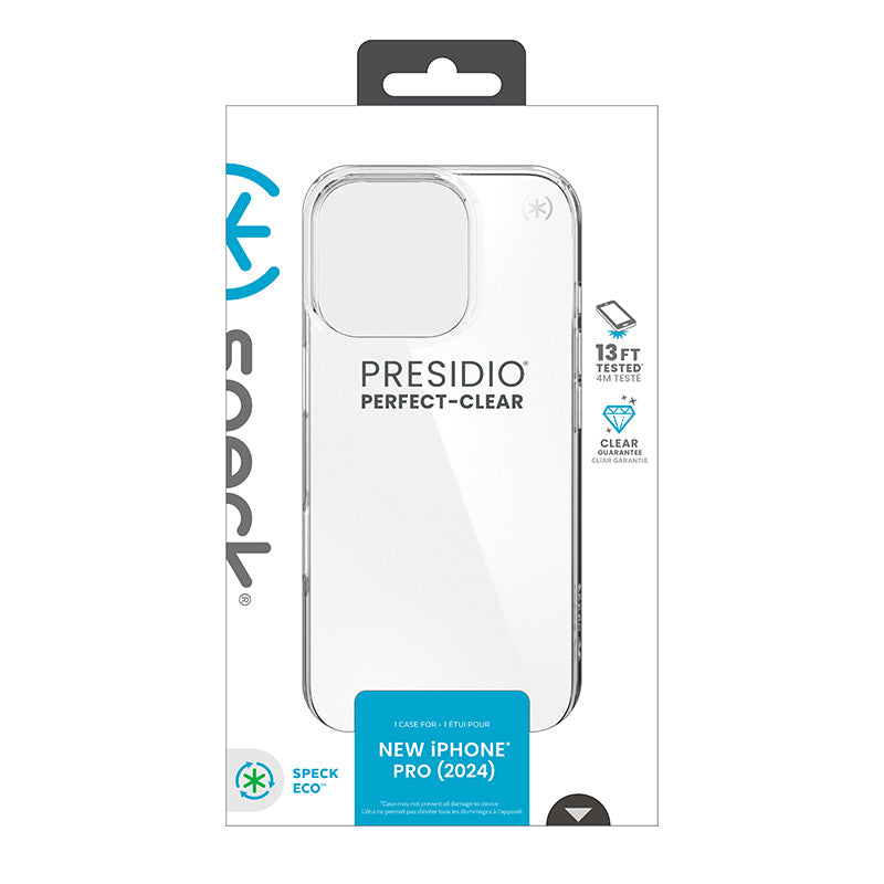 Speck Presidio Perfect-Clear - Dėklas iPhone 16 Pro (Skaidrus)