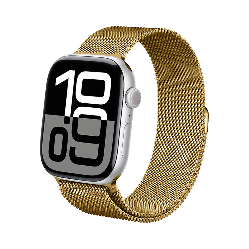 Crong Milano Steel - Nerūdijančio plieno apyrankė "Apple Watch" 44/45/46/49 mm (Auksinė)