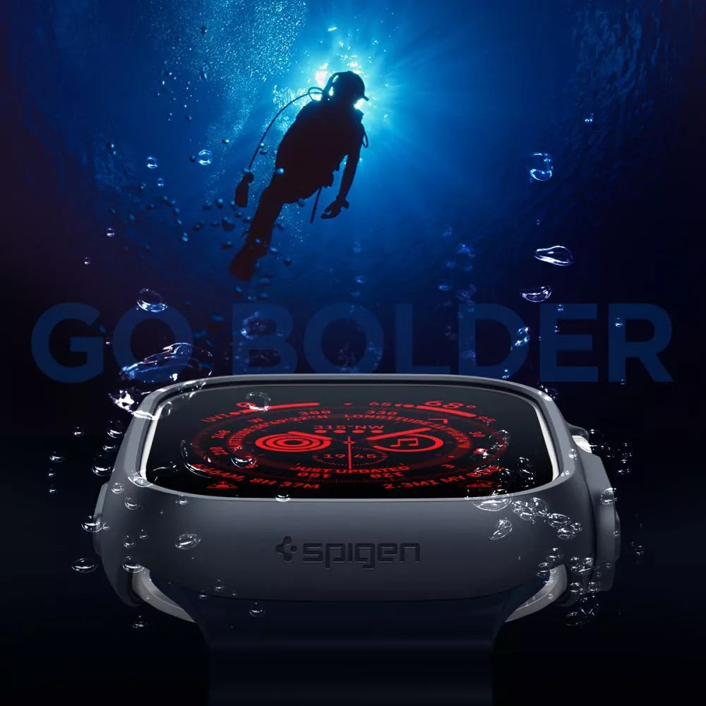 Spigen Thin Fit – dėklas skirtas „Apple Watch Ultra 49 mm“ (juodas)