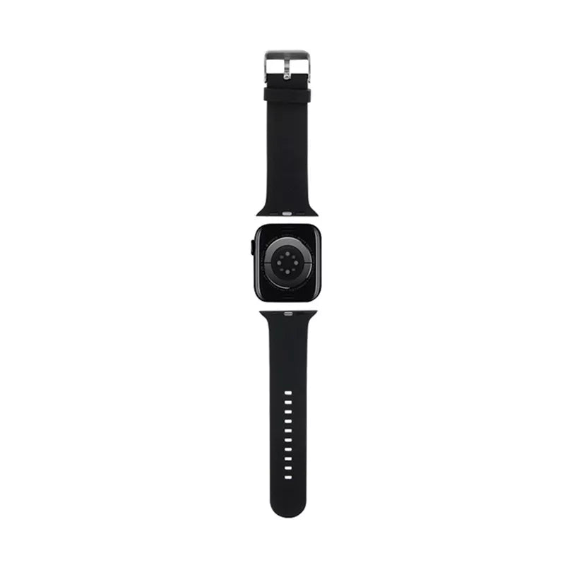 Karl Lagerfeld 3D Rubber Karl & Choupette Heads NFT – dirželis, skirtas Apple Watch 38/40/41 mm (juodas)