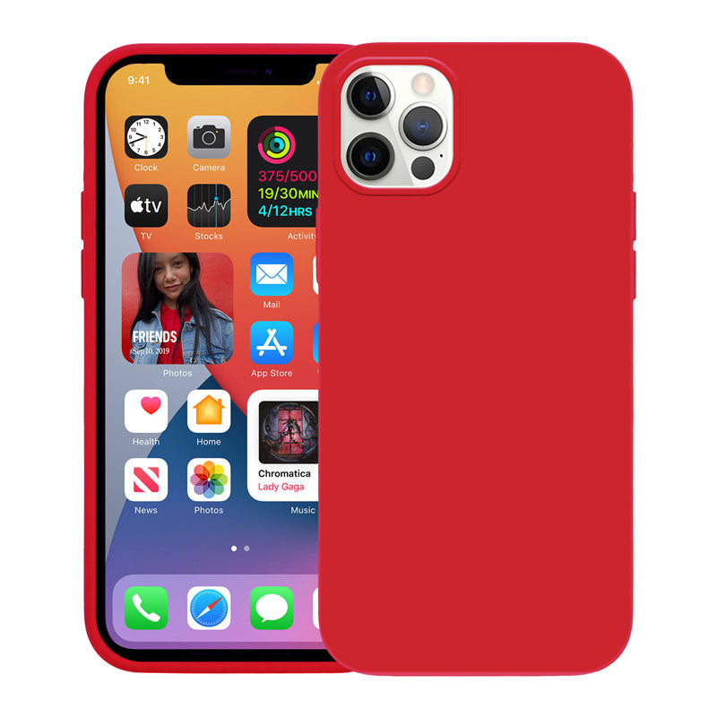 Crong spalvos dėklas – iPhone 12 Pro Max dėklas (raudonas)