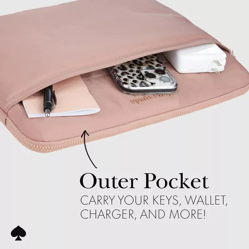Kate Spade New York pūsto audinio dėklas – MacBook Pro 14" / Nešiojamojo kompiuterio 14" dėklas (Madison Rouge Nailonas)