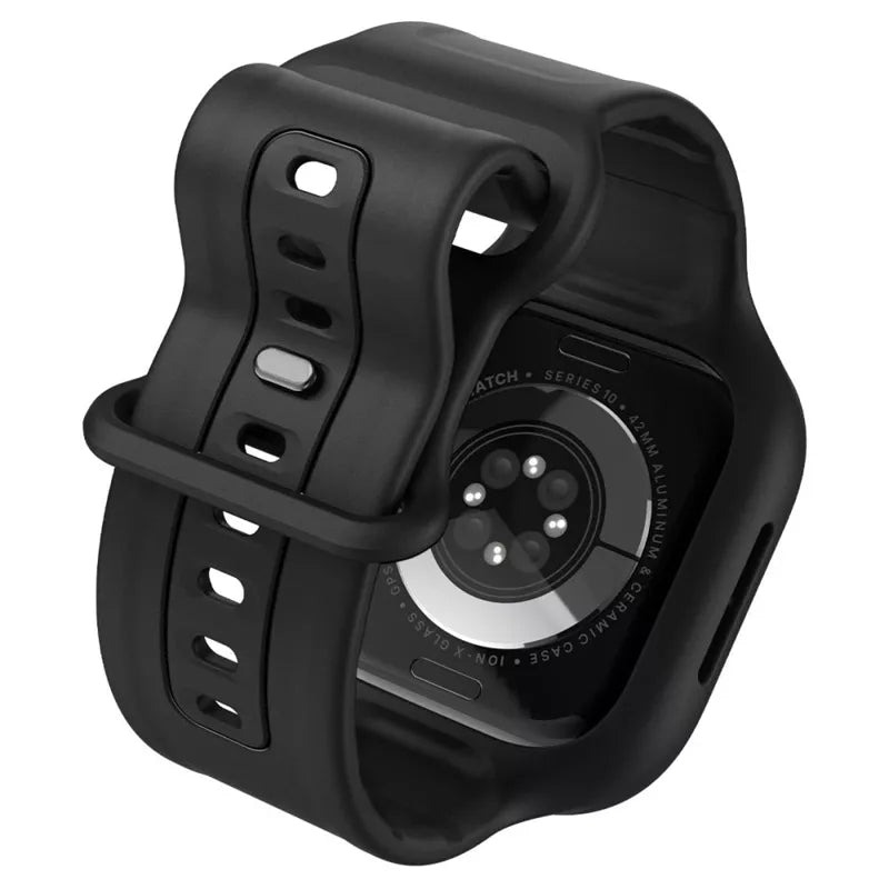 Spigen Vault Pro – Dirželis su dėklu, skirtas Apple Watch 10 42 mm (Matte Black)